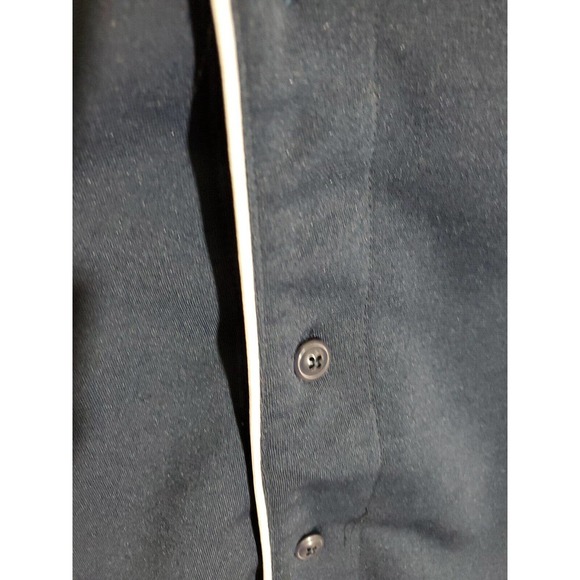 Indians Major League Baseball Short Sleeve Button Down Navy Red Jersey L (42-44) - Picture 4 of 8